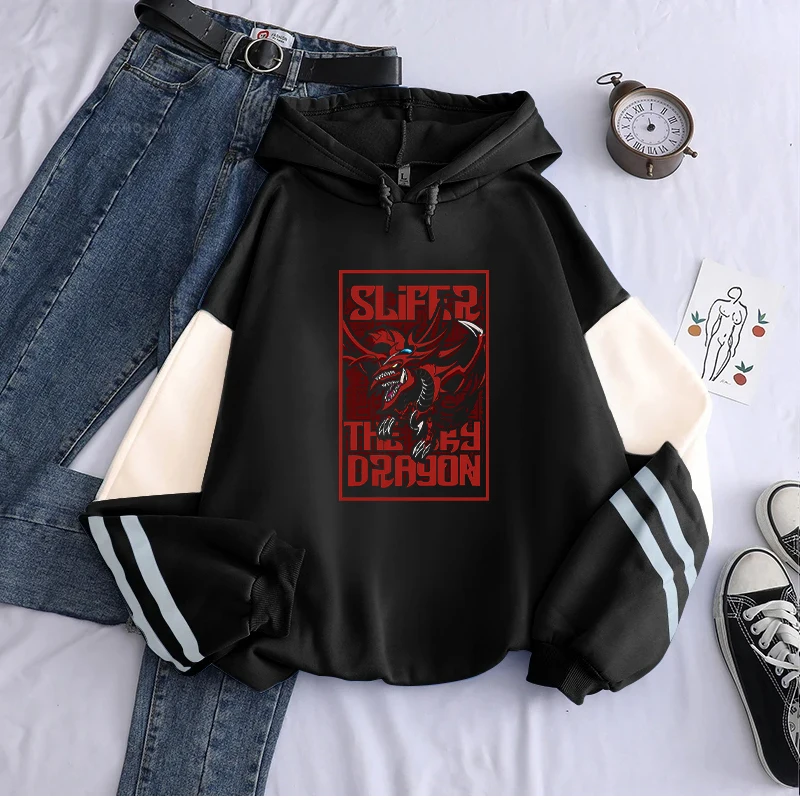 Anime Yu Gi Oh Slifer the Sky Dragon Graphic Hoodies Vintage Oversized Hooded Cool Long Sleeves Cotton Hoodie Men Women Clothes photo 2