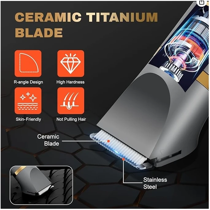 Scttomon 3-in-1 Men's Grooming Kit Hair Clipper Beard Trimmer Shaver Nose Cutter with LED Display And Charging Stand photo 5