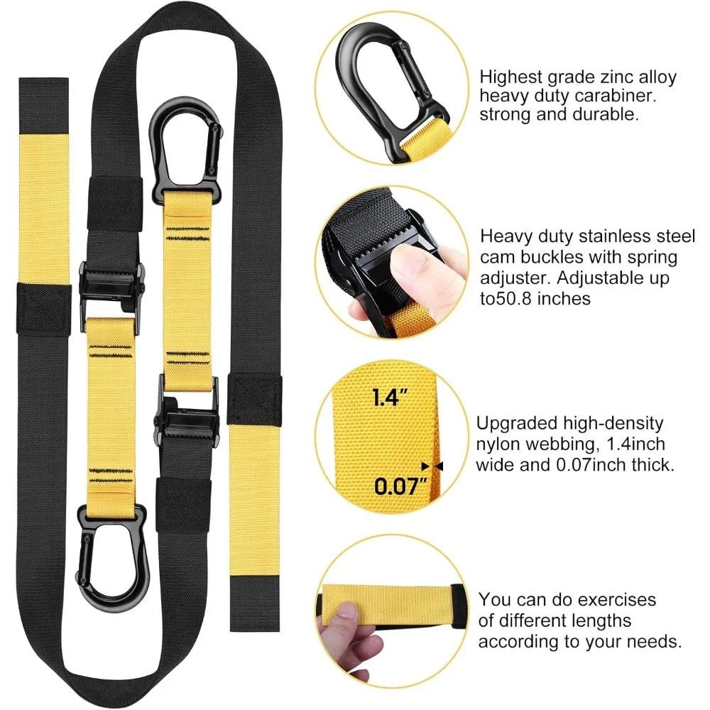 Resistance Bands Set with Handles Door Anchor Home Workout Equipment for Women Men Bodyweight Fitness Training Kit photo 2