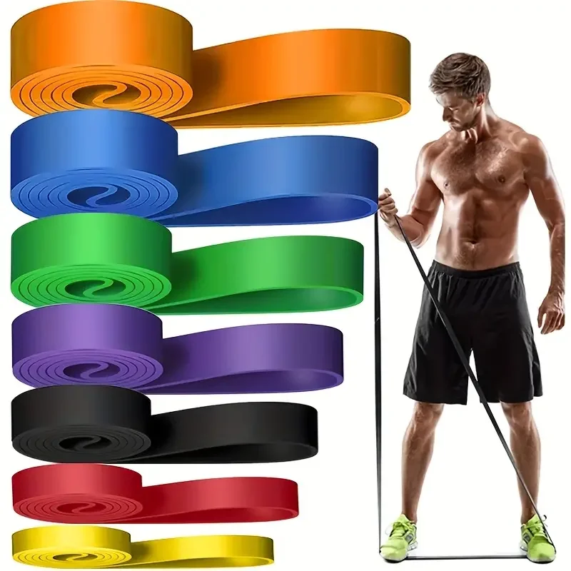 175-250LBS Yoga Multi-Purpose Thickened Heavy-Duty Elastic Band Fitness Training Resistance Stretching Band Thick Circle photo 1