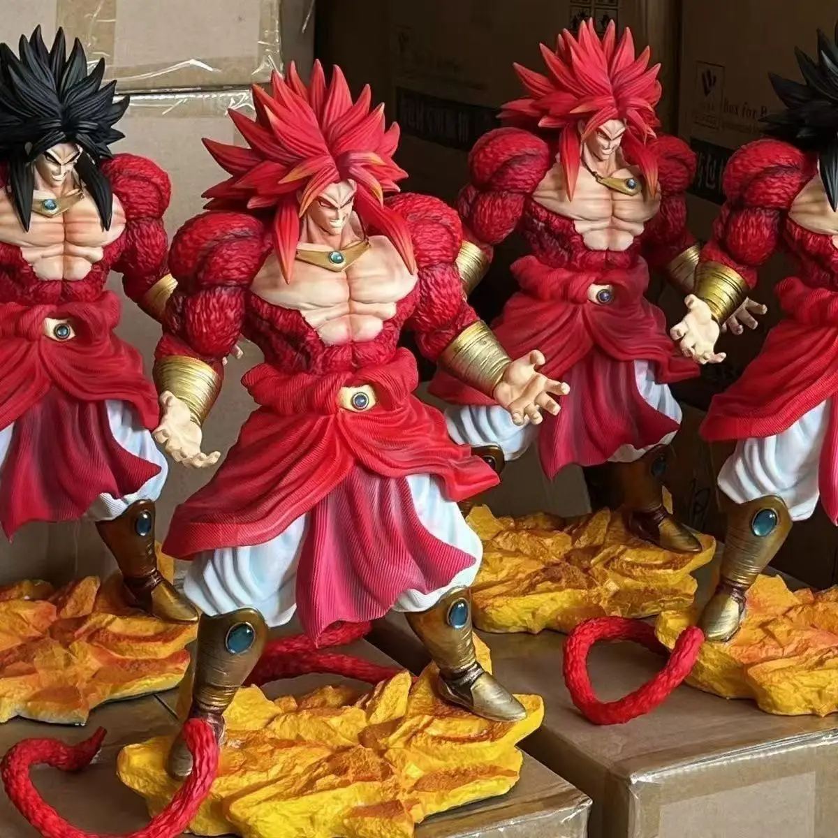 Dragon Ball Z Broly Super Saiyan 4 Anime Figure GK Statue Red Hair Black Hair Ver. PVC Action Figurine Model Collection Desktop photo 5