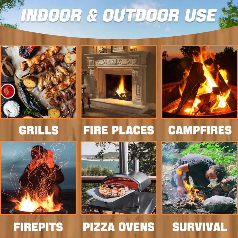20/40/60pcs Natural Fire Starter,Wax Wood Stick,Suitable for Campfires,Fireplace,Barbecue Stove,Chimney Oven,Charcoal Ignition photo 6