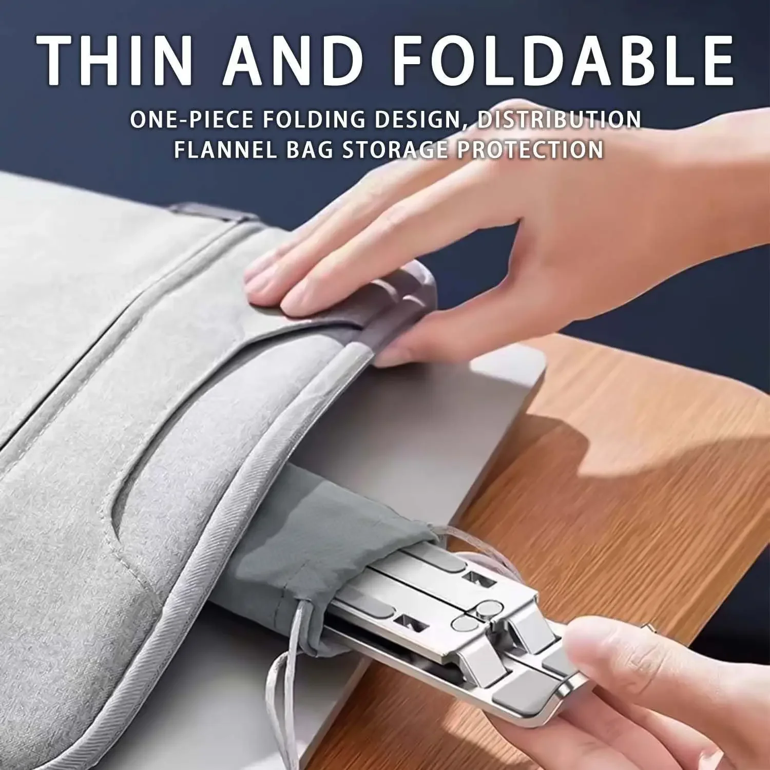 6‑Level Adjustable Laptop Stand - Foldable & Portable Design for 8‑14" Laptops & Tablets, Enhanced Ventilation & Heat Management photo 4