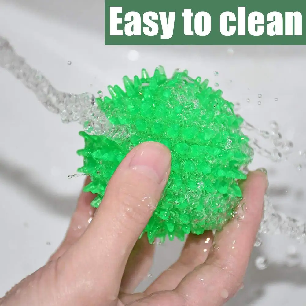 Squeaky Dog Toys Elastic Spiky Ball Teeth Cleaning Interactive Sound Pet Chew Toy Bouncing Boredom Relief Training Balls photo 2