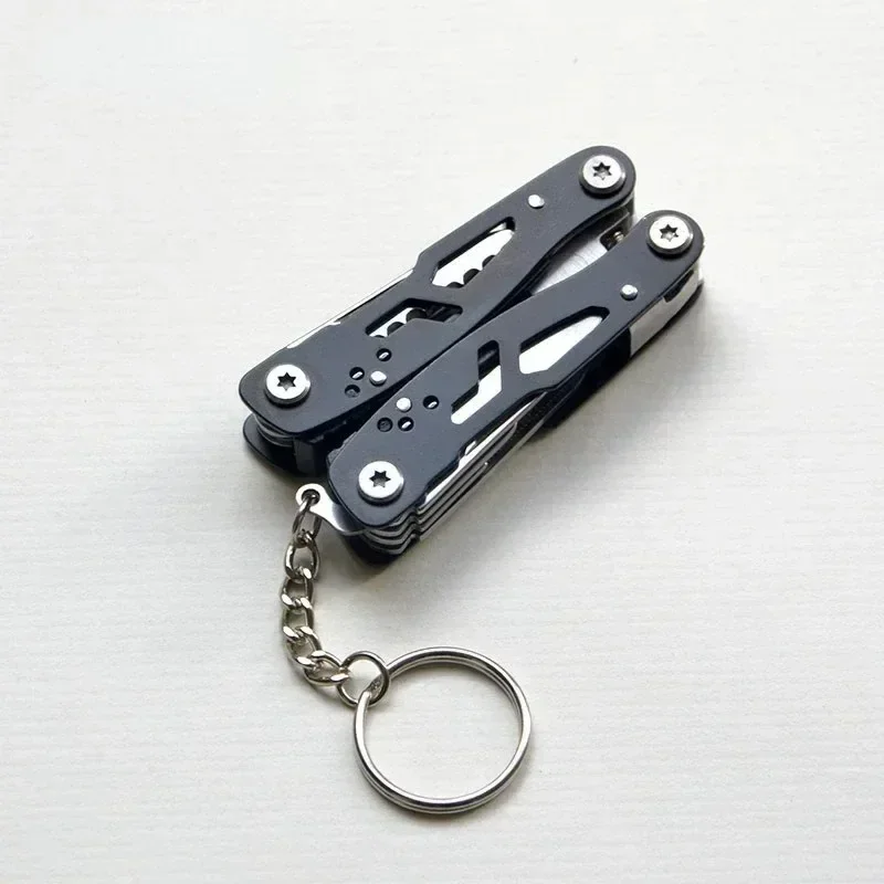 Mini Portable Camping Pliers Multi-functional Pliers Keychain Small Tool Stainless Steel Folding Pliers Outdoor Tools photo 5