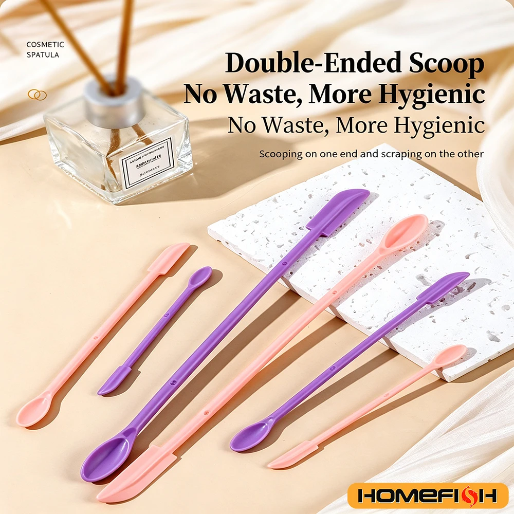 3pcs Silicone Scraper Makeup Brushes Set Mini Soft Cosmetic Digging Spoon Jam Scraping Spoons Face Mask Brush photo 3