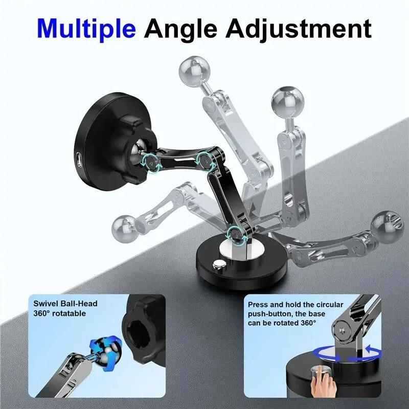 Magnetic Car Wireless Charger Stand Magnet Car Mount Fast Charging Station Phone Holder Bracket For Macsfae iPhone 15 14 13 12 photo 5