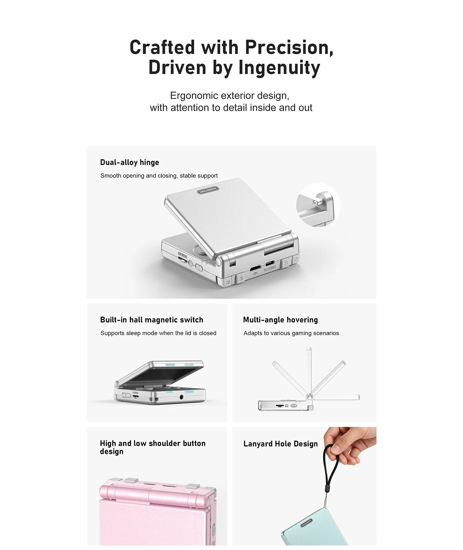 Anbernic RGSP Flip Retro Handheld Game Console Linux 64-bit 3300mAh Portable Gaming Player Supports Wifi RixelHK Streaming RG SP photo 3