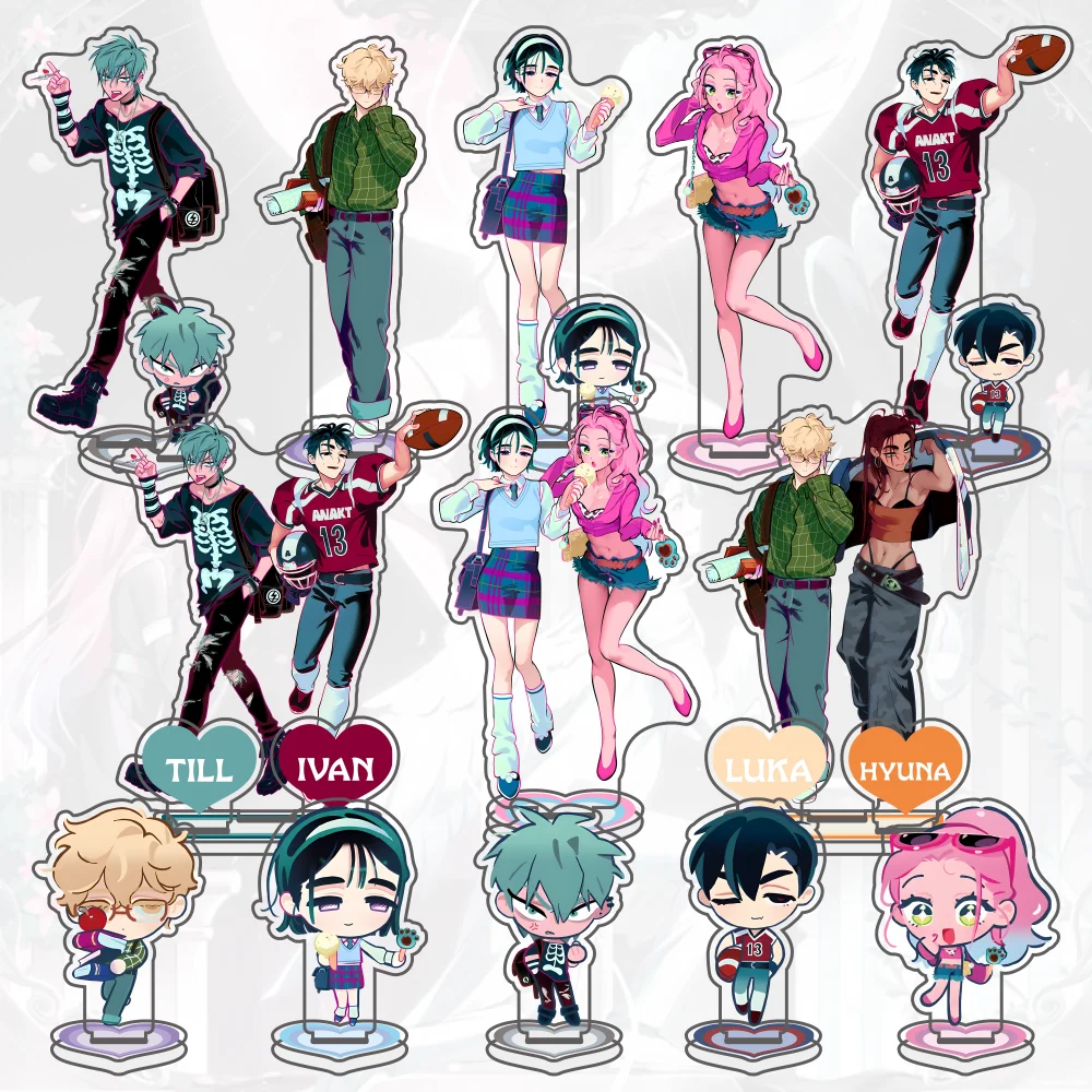 Anime ALIEN STAGE IVAN TILL LUKA SUA MIZI Gift Toy Acrylic Stand Model Action Figure Ornament Accessories Model Desktop keychain photo 1