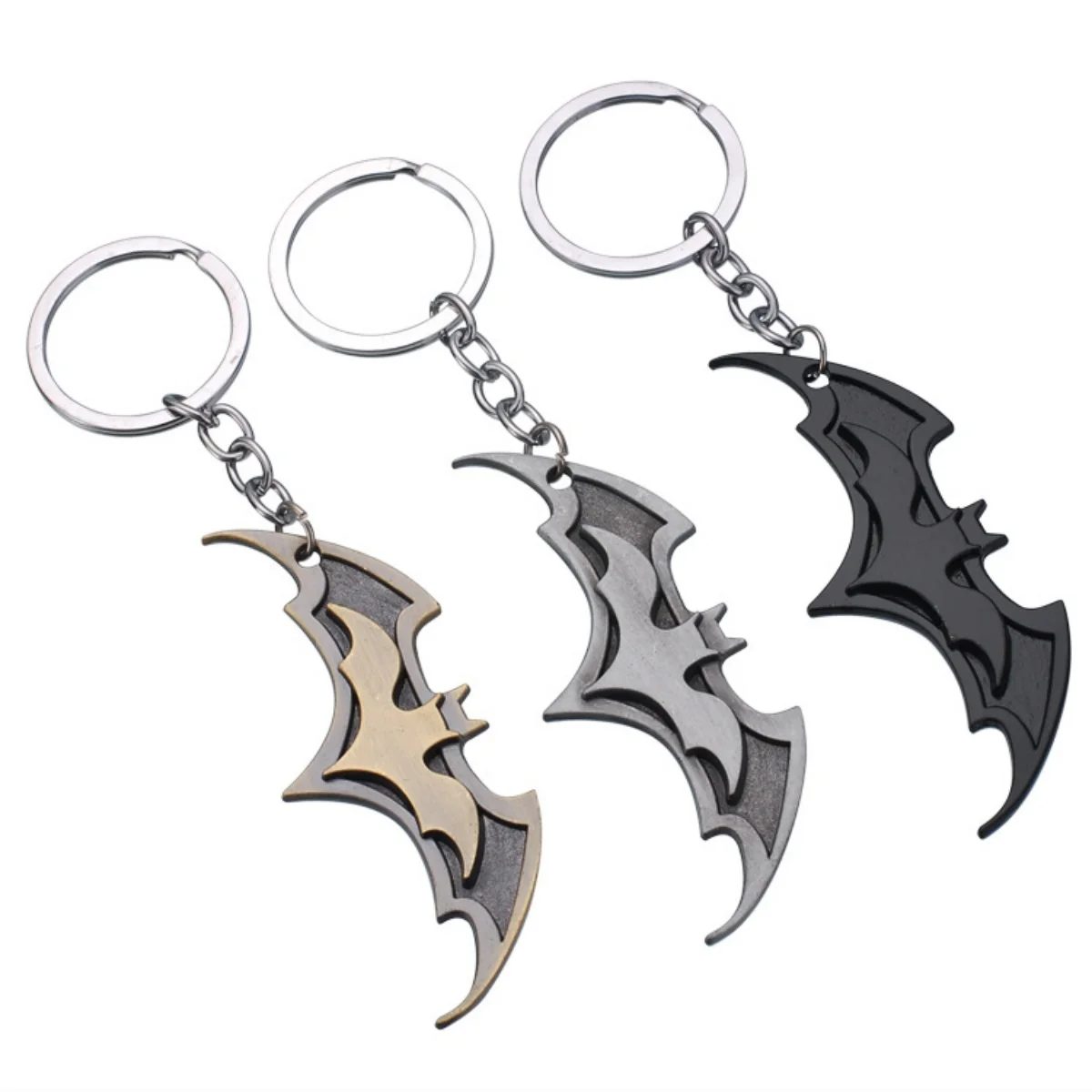 Bat keychain anime creative keychain high-end car couple men and women keychain bat photo 5