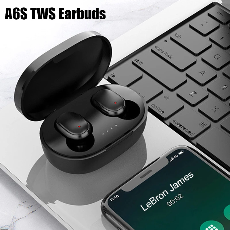 A6S TWS Wireless Bluetooth 5.1 Earbuds LED Digital Display Touch Control Earphone Mic Waterproof Sport Headset For Xiaomi Huawei photo 3