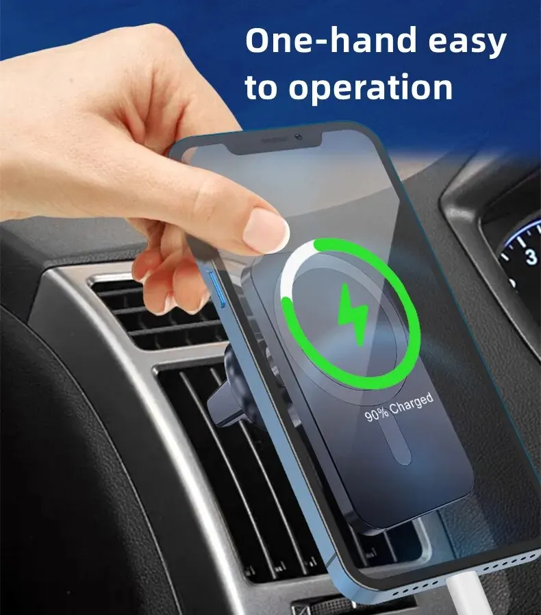 Magnetic Car Wireless Charger For iPhone 17 16 15 14 13 12 Pro Max Mini Car Phone Holder Stand Mount Fast Charging Station photo 6