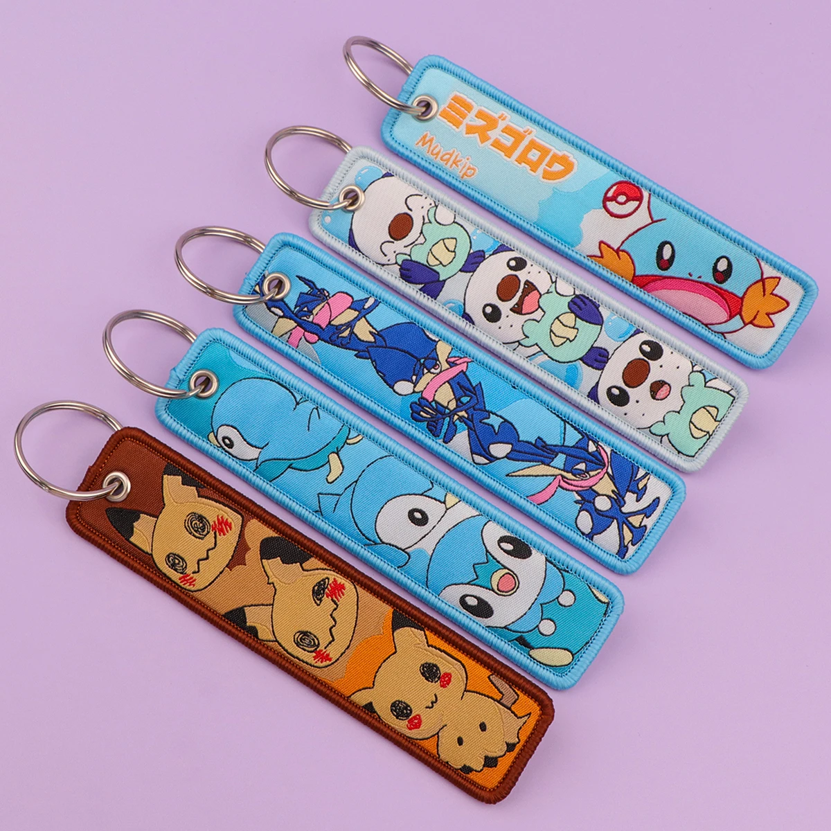 Cute Anime Elf Embroidery Key Fobs Cool Game Key Tags Keychains for Motorcycles Cars Fashion Key Rings Accessories Gifts 1pcs photo 2
