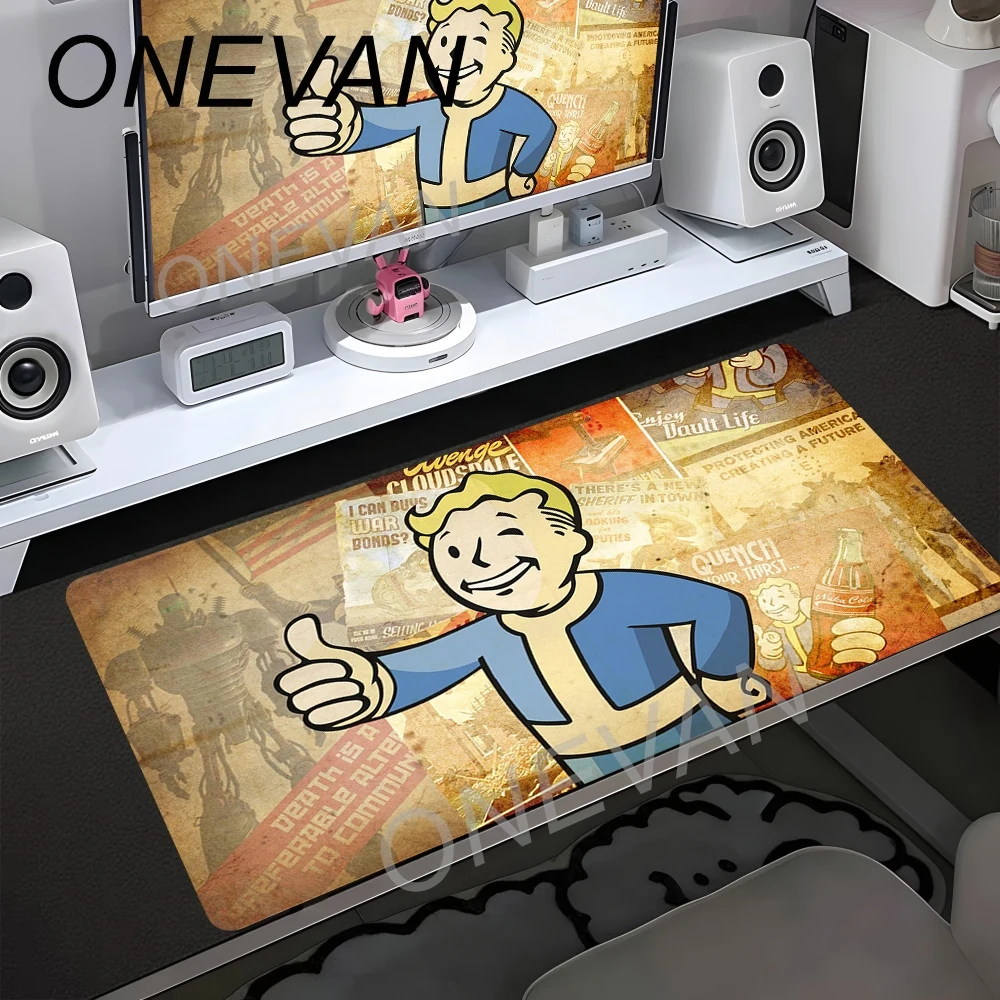 Large F-Fallout 4 Gamer Mouse Pad XXL Keyboard Non-slip Rubber Laptop PC Gaming Office Extended Desk Mats Computer Accessories photo 4