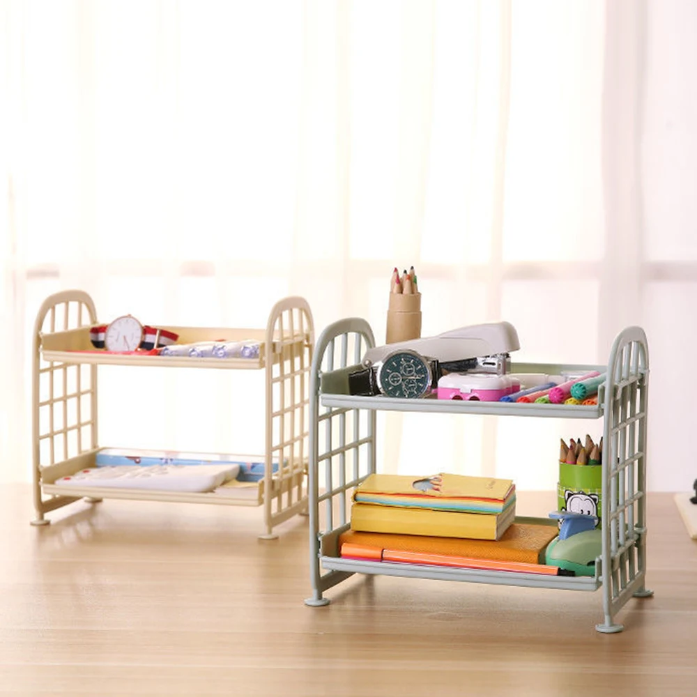 High Appearance Horizontal Desktop Storage Shelf Simple Multi-storey Dormitory Storage Shelf Computer Office Available photo 2