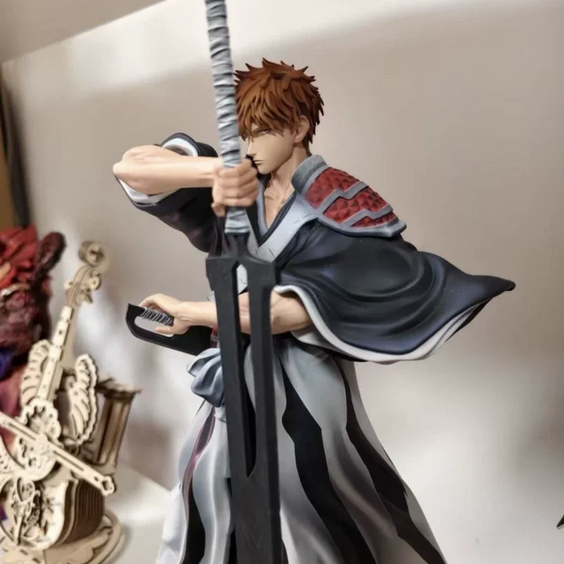 35cm Bleach Dual Blades Ichigo Kurosaki Figure Thousand-Year Blood War Anime Statue Desktop Ornament Collect Model Toy Boys Gift photo 6