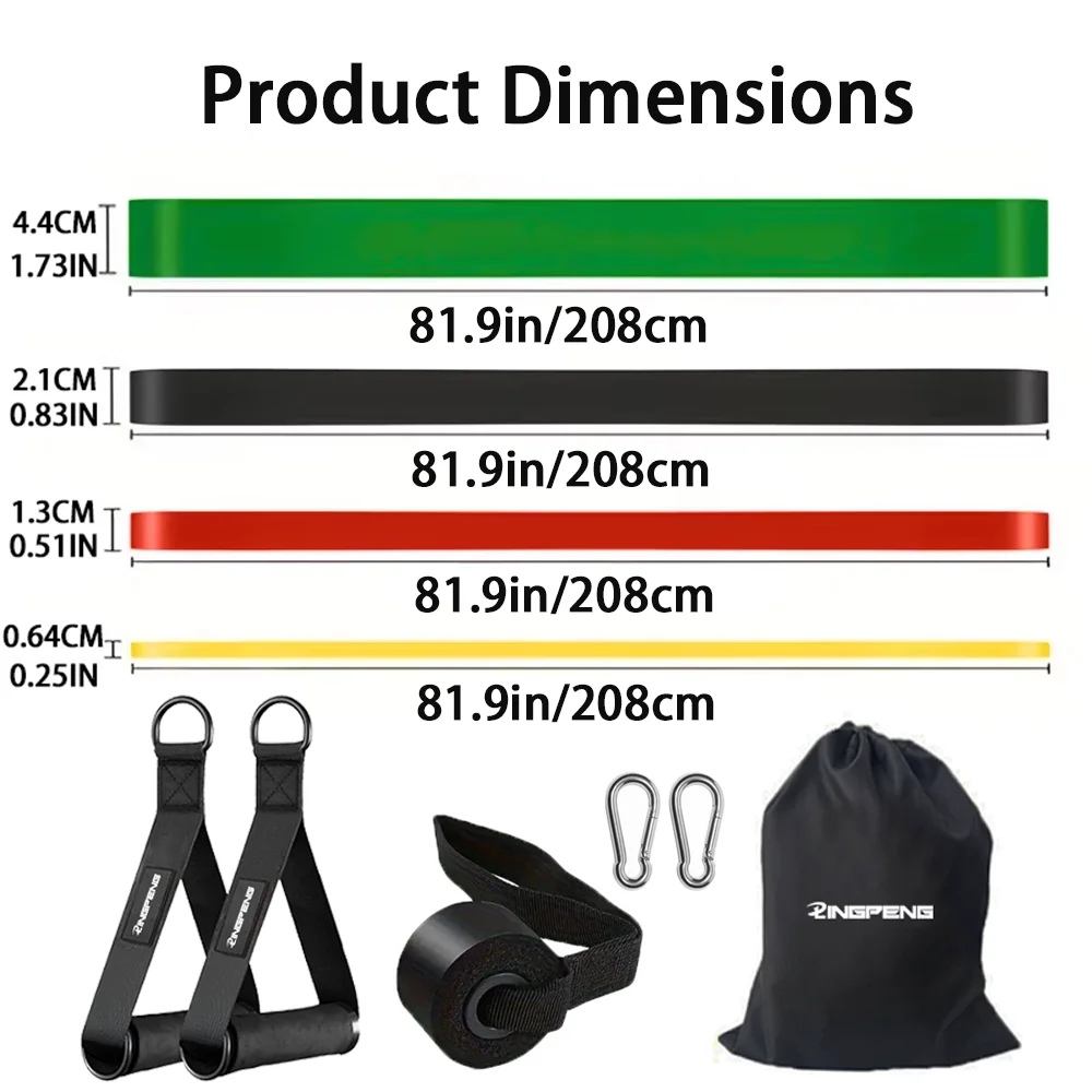 10Pcs Resistance Bands Set Pull Straps Assistive Pull-Up Bands Exercise Straps Leg Exercise Bands for Gym Fitness Home Workout photo 2
