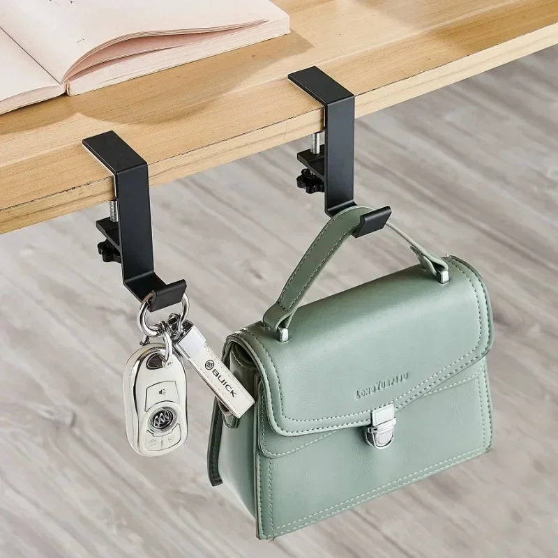 1/2pc Adjustable Desk Edge Hook Gaming Headset Desk Hanger Backpack Storage Hanging Hook Holder Punch-free Home Office Organizer photo 3