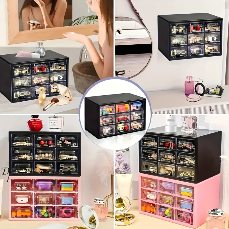 Dustproof Multi-Grid Desktop Drawer Organizer - Portable Storage Box for Jewelry, Cosmetics, Desk Drawer Organizer Box photo 2