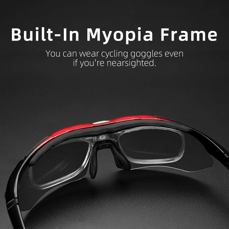 ROCKBROS Cycling Polarized glasses Bike Outdoor Sports Sunglasses MTB Road PC Goggles Eyewear Glasses 5/3 Lens Bicycle Accessory photo 3