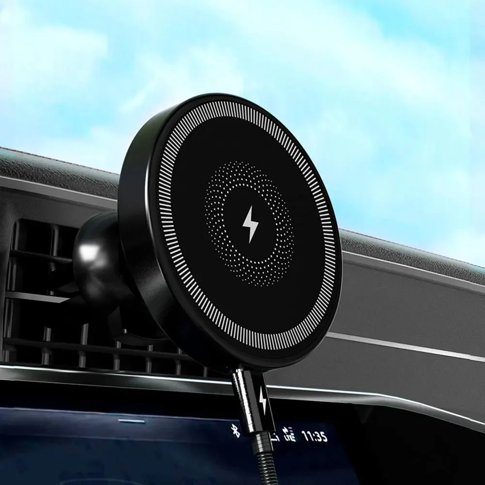 Car For Magsafe 30W Wireless Charger Air Vent Phone Holder Stand For iPhone 17~12 Samsung Xiaomi Fast Charging Cellphone Bracket photo 2