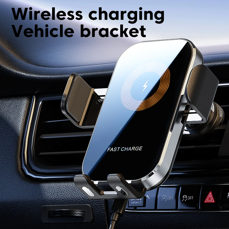 Universal Car Wireless Charger Auto Car Mount Phone Holder Stand 15W Fast Charging For iPhone Xiaomi Samsung Intelligent Sensing photo 2