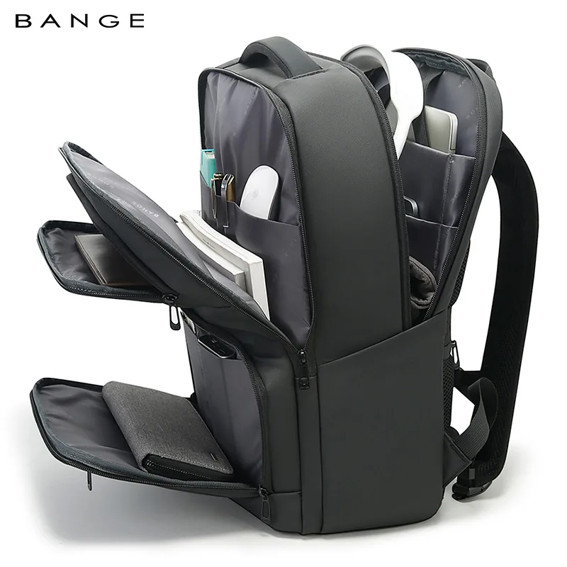 BANGE New Large Capacity Daily 15.6inch Light Waterproof Business Laptop Men Backpack photo 1