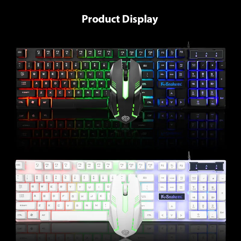 KM320 Keyboard And Mouse Set Waterproof Luminous Game Backlit Keyboard photo 5