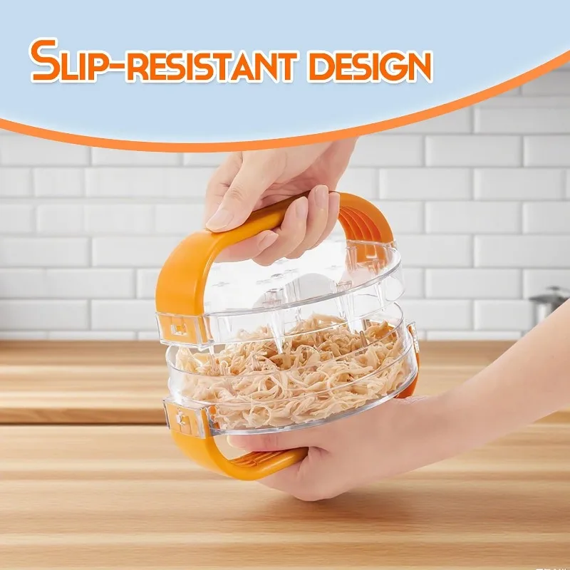 NonSlip Chicken Shredder Tool Twist, Clear Meat Shredder photo 4