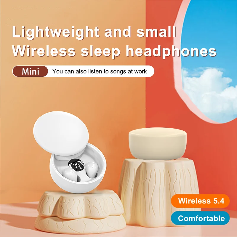 SK26 Bluetooth 5.4 Wireless Earphones Small Earbuds Sleeping Sport Invisible Headphones Bass Sound Quality Headset Sliding Cover photo 4