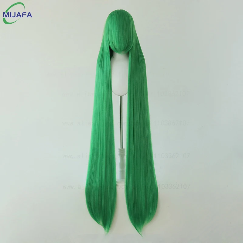 700g High Quality 59" 150cm Long Straight Cosplay Wig With Bang Blond Brown Red Green Blue Heat Resistant Hair Colors Anime Wigs photo 3