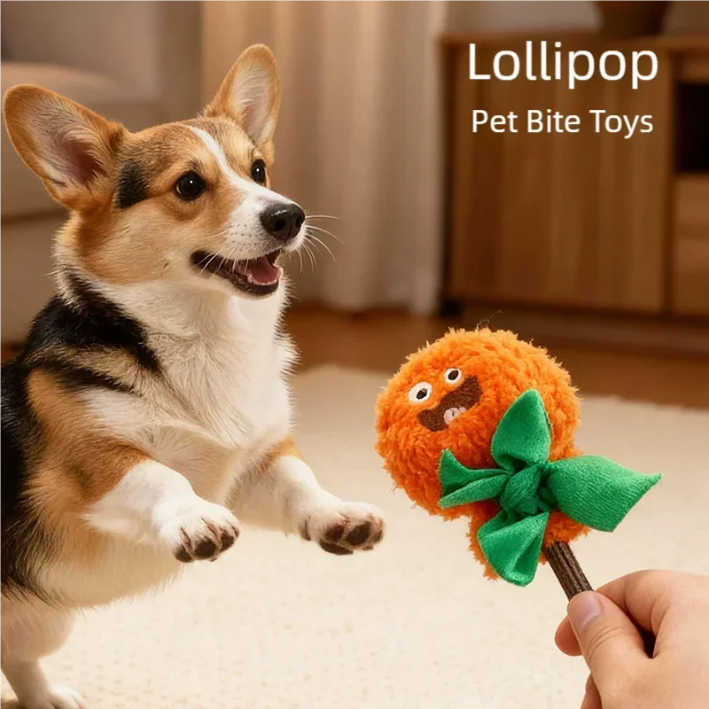 Halloween Themed Plush Dog Toy With Squeaker Bite Resistant Molar Teether For Puppy Interactive Boredom Breaker Chew Toy For Pet photo 6