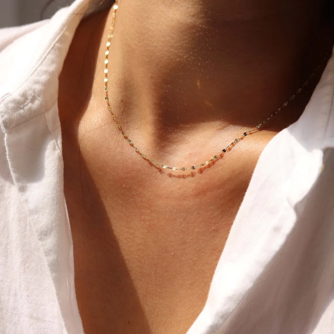 5pc 18K Gold Color PVD Plated Stainless Steel Cuba Cross O Ripple Twisted Chain Necklace Adjustable Chain DIY Necklace Wholesale photo 4