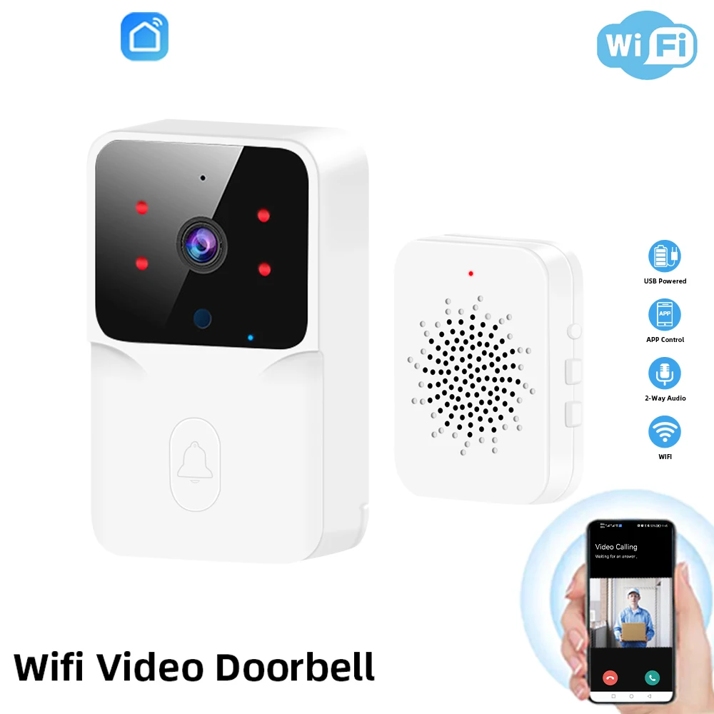 Wireless Video Doorbell Camera, WiFi Two-way Talk Doorbell with IR Night Vision, Smart Home Security Surveillance Monitor photo 5