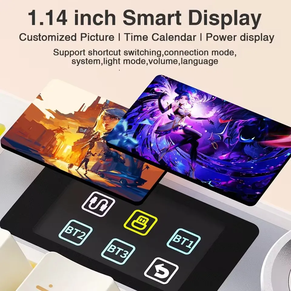 AULA F108 Pro Gaming Mechanical Keyboard Tri Mode Custom Multi-Knob Screen RGB Esports Wireless Keyboard with TFT Smart Display photo 6