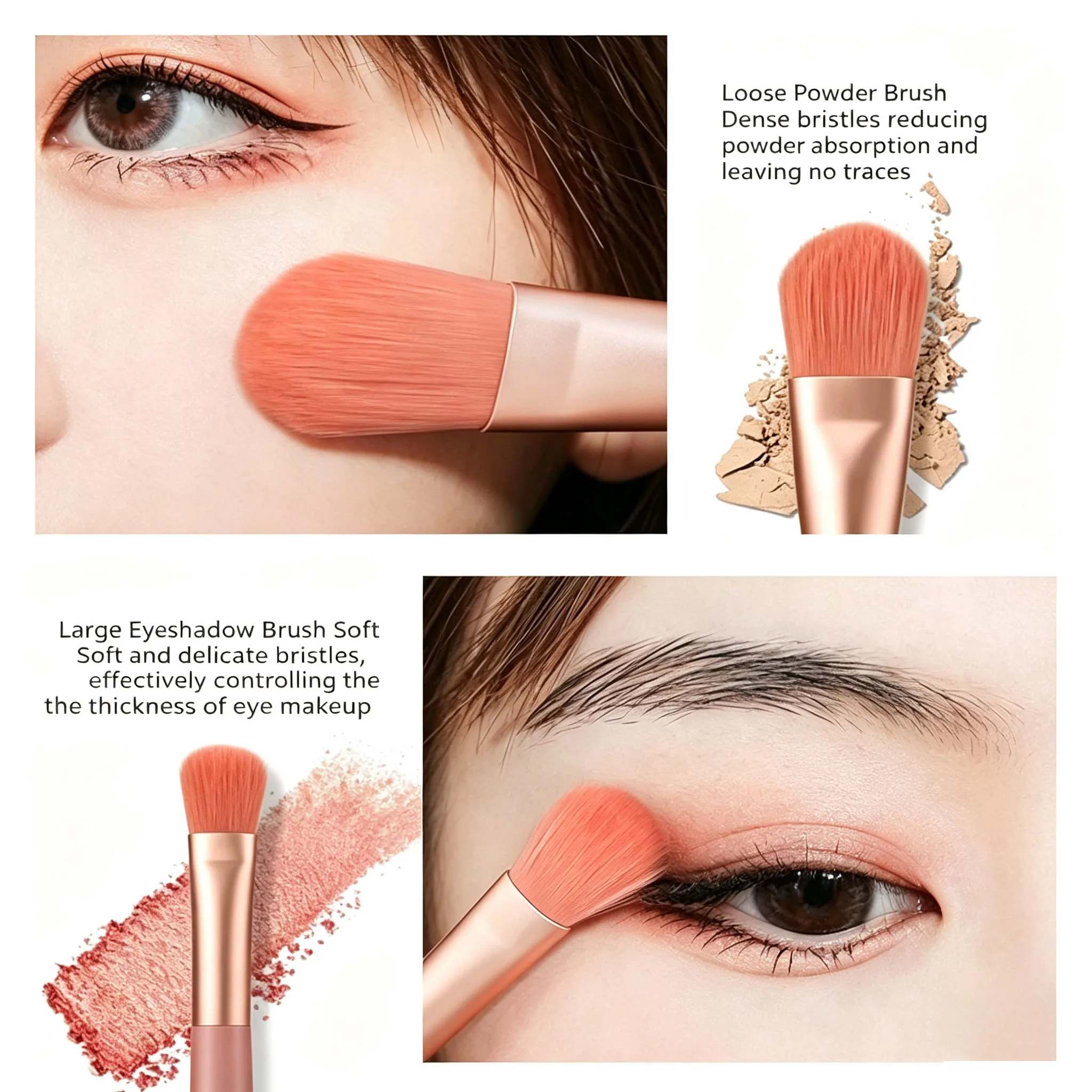 8Pcs Portable Makeup Brush Eyeshadow Foundation Blending Make Up Soft Fluffy Cosmetics Concealer Makeup Brush Make Up Supplies photo 4