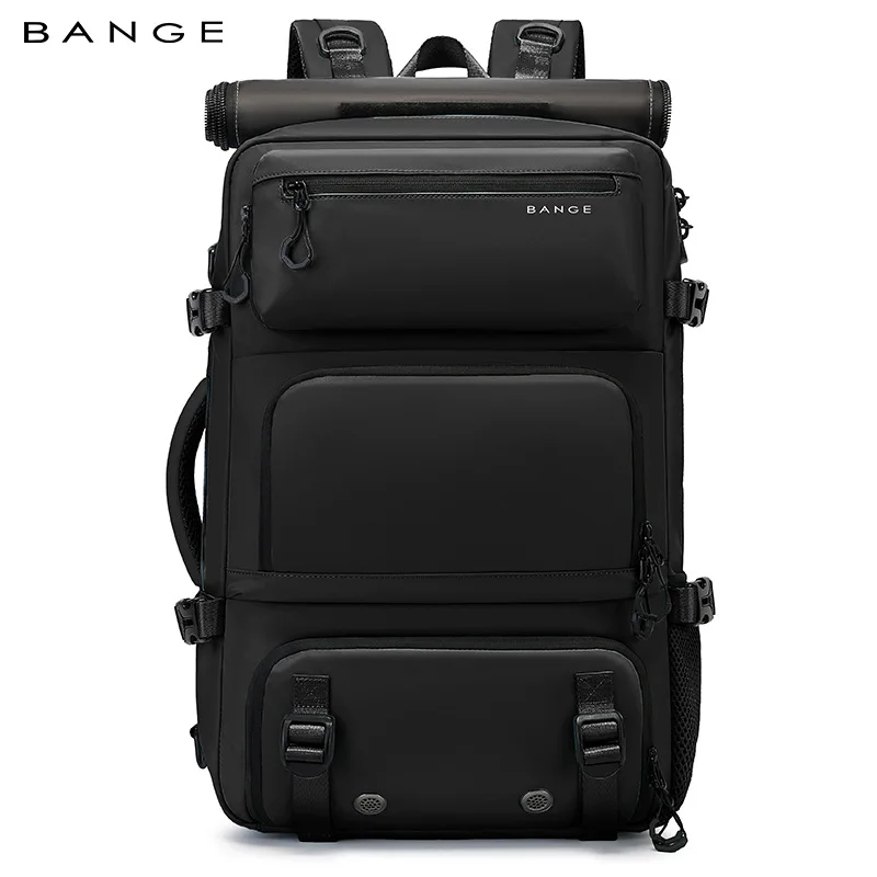 BANGE Expandable Men's Backpack Waterproof 17.3 in Laptop Backpack Man Large Capacity Hiking Travel Bag Male Backpacks for Men photo 2