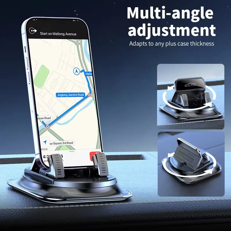 Car Phone Mount Anti Slip Silicone Dashboard Phone Holder 360-Degree Free Rotation Universal Head-Up Navigation Holder photo 4