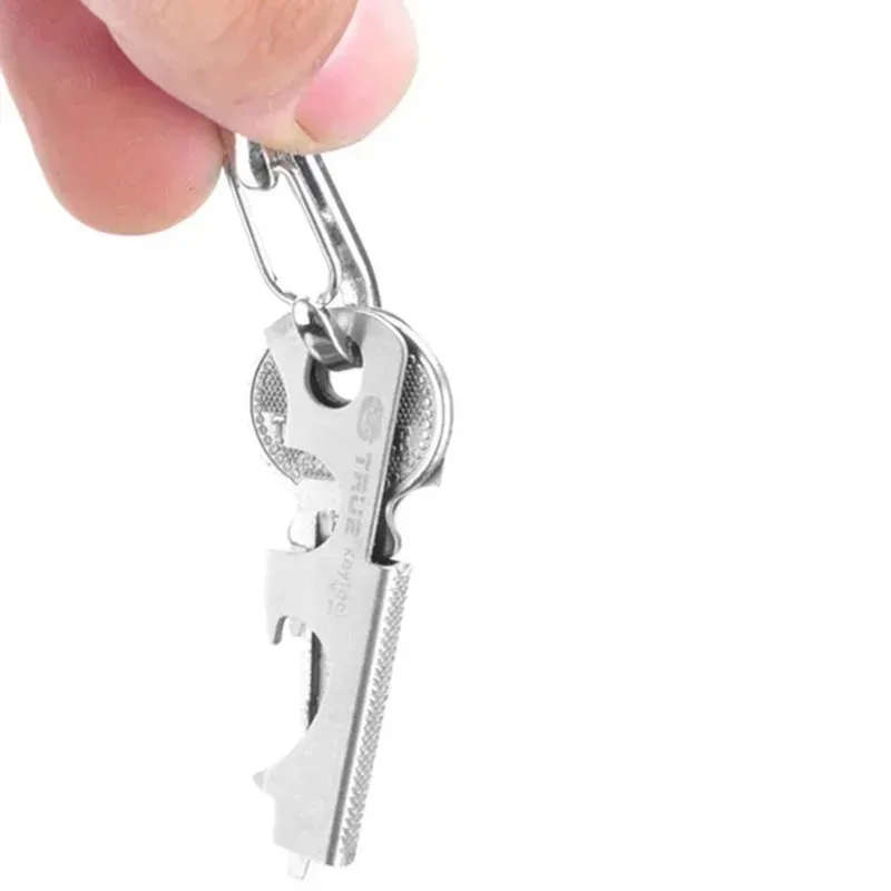 8 in 1 Key Ring Keychain Multifunction Carabiner Gear Clip Pocket Quickdraw Multipurpose Gadget Multitool Multi Keytool New photo 6