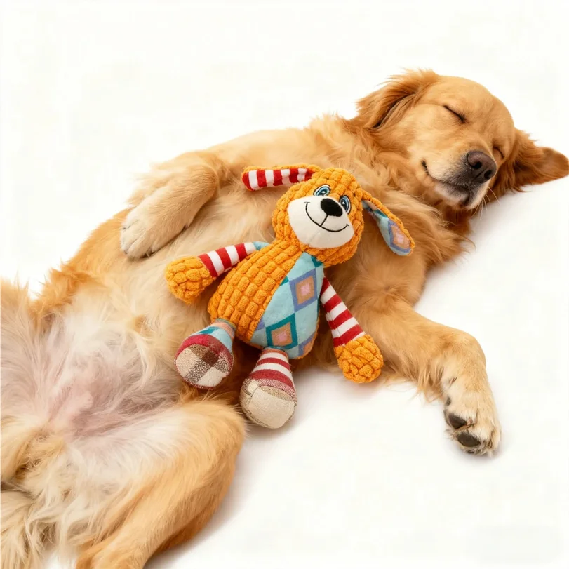 Interactive Pet Plush Toy for Cat And Dog Cute Squeaky Bite Resistant Puzzle Chew Toy for Teeth Cleaning Pet Supplies photo 4