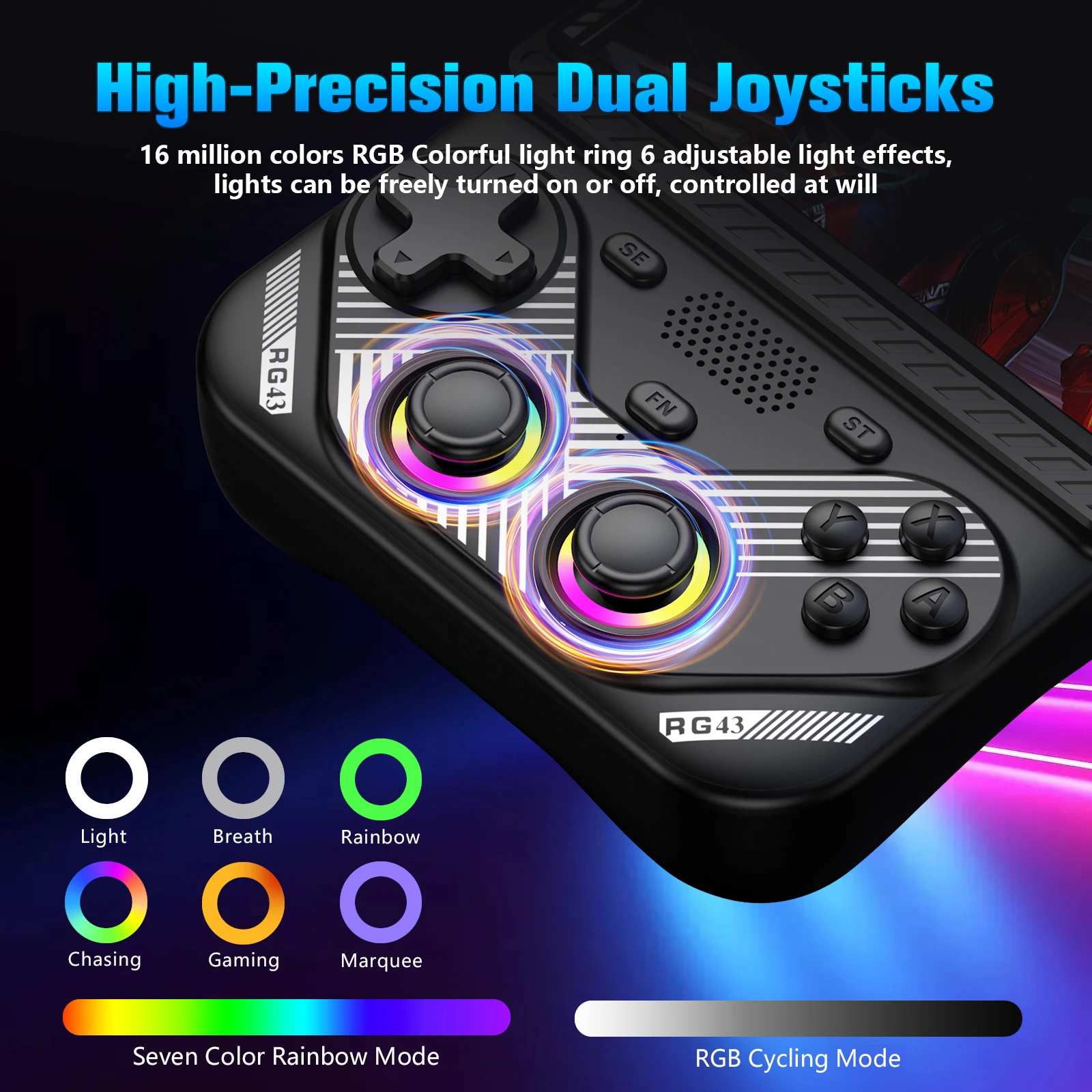 RG43V Pro Retro Handheld Game Console 4.3 Inch IPS Screen Dual System With RK3562 CPU 22000+ Games Support WiFi Online Play photo 3