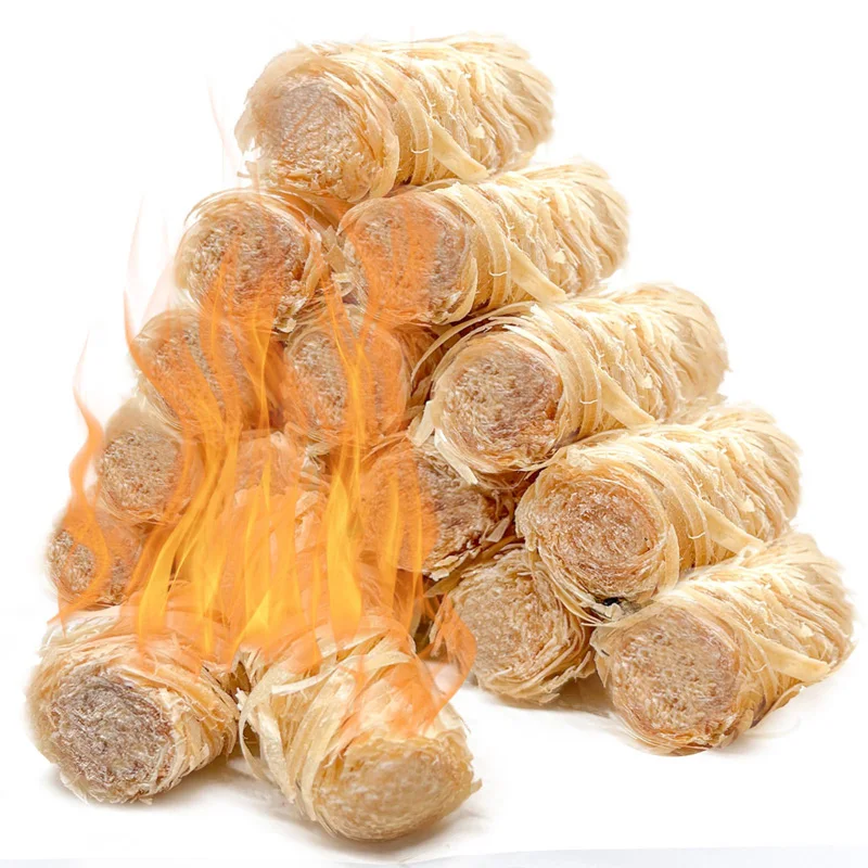 20/40/60pcs Natural Fire Starter,Wax Wood Stick,Suitable for Campfires,Fireplace,Barbecue Stove,Chimney Oven,Charcoal Ignition photo 1