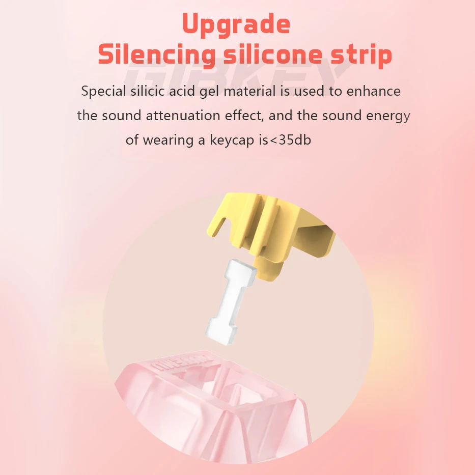 Outemu Silent Peach V3 Switch Lubed Mute Lemon V3 Switches Mechanical Keyboard Linear Tactile 5Pin Hot swap Pre Lubed PA66 POM photo 3