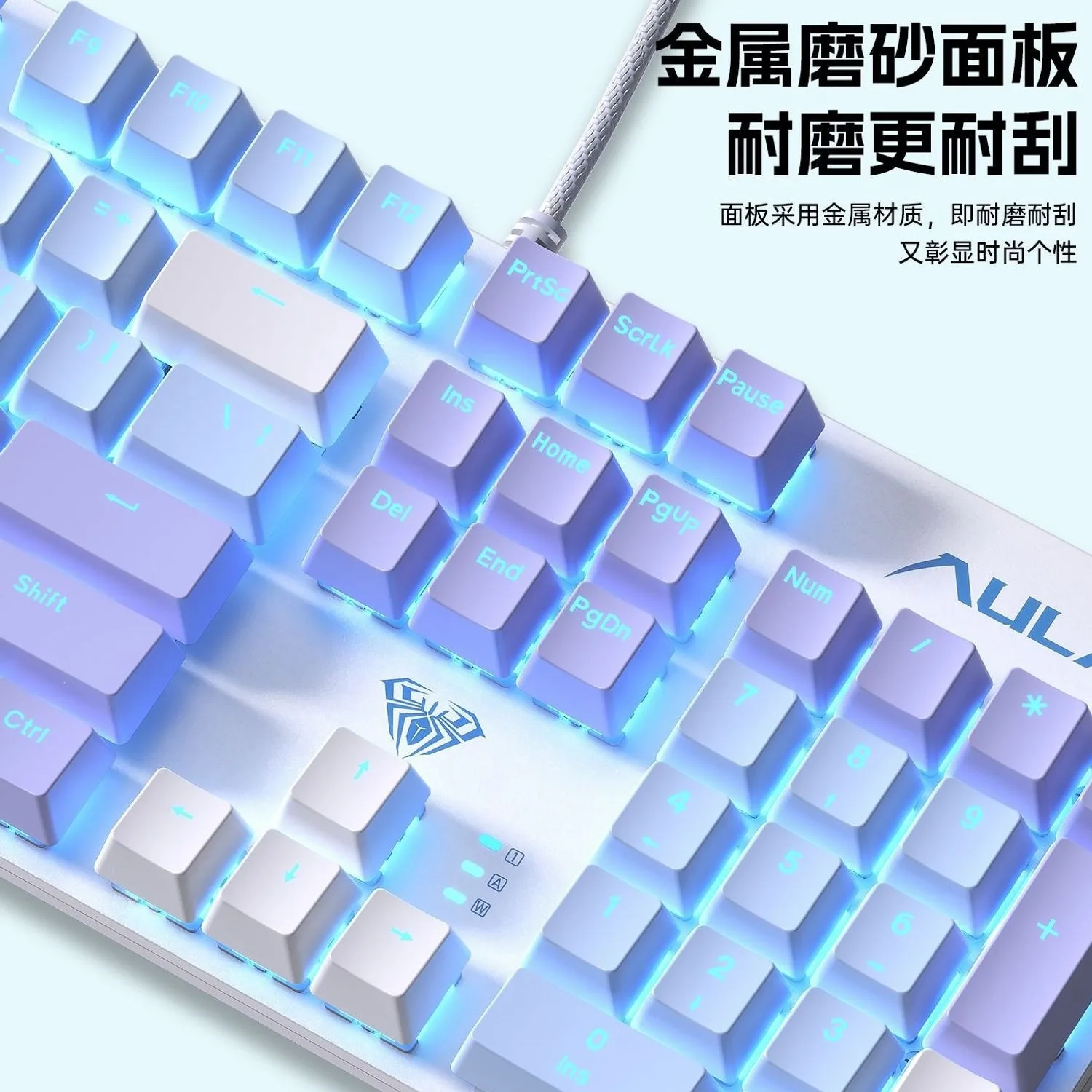 Wired Mechanical Gaming Keyboard Mouse Combo Headset Large Desk Mat Blue Brown Red Switch Hot Swap Rgb Backlight Four Piece Set photo 4