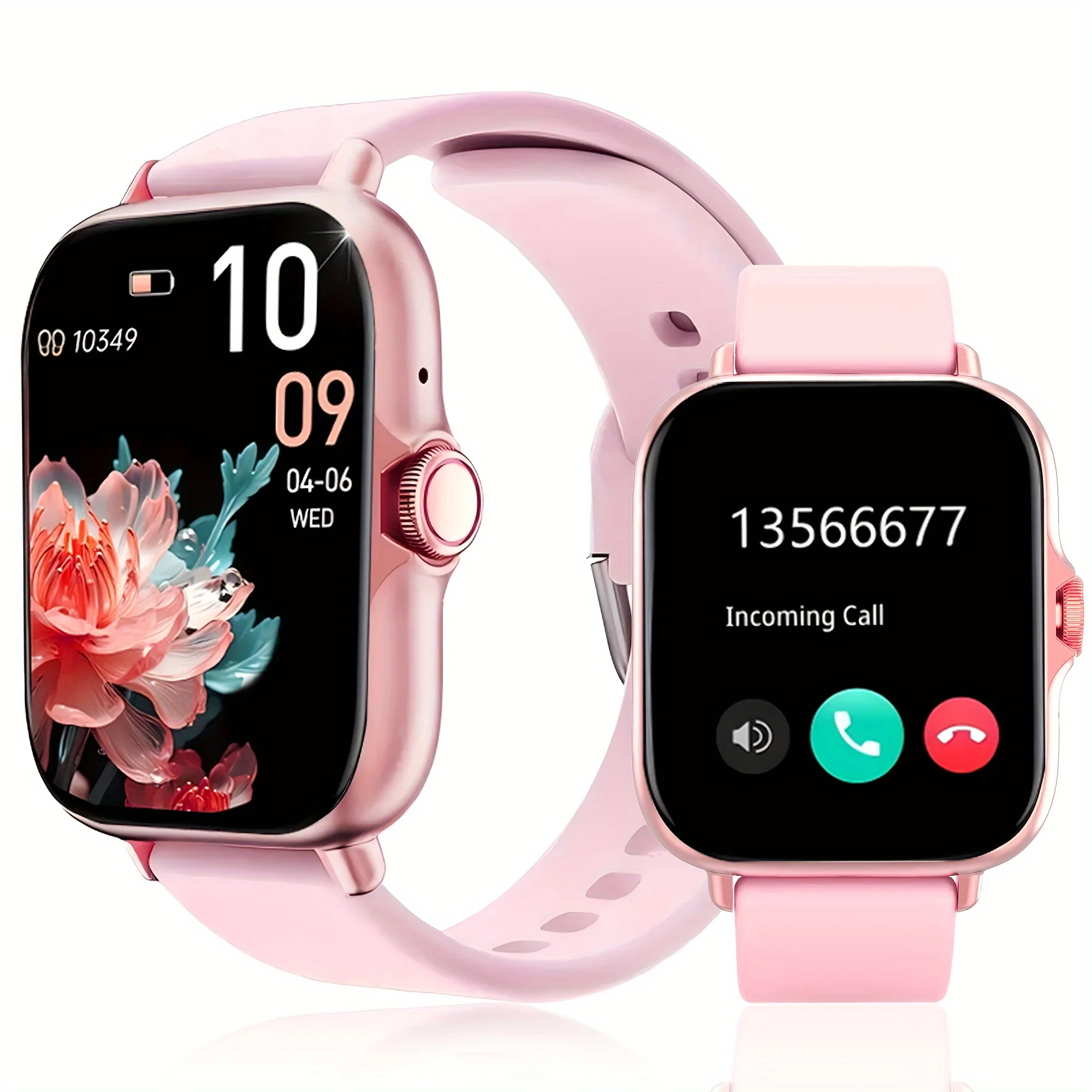 Multifunctional Full Touch Screen Sports Smart Watch,Answer Make Call, Fitness Tracker, Voice Assistant, Alarm Clock, Music Control, Information Alerts, Pedometer, Suitable for Android & IPhone, Unisex, Ideal As A Gift photo 1