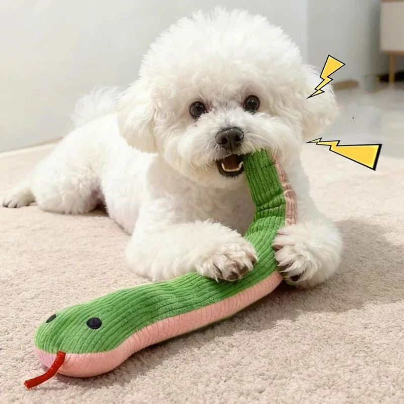 16.5 Inches Dog Toy Snake Interactive Toy Kitten Kick Toy Interactive Pet Toy for Indoor Cats Pet Supplies photo 2