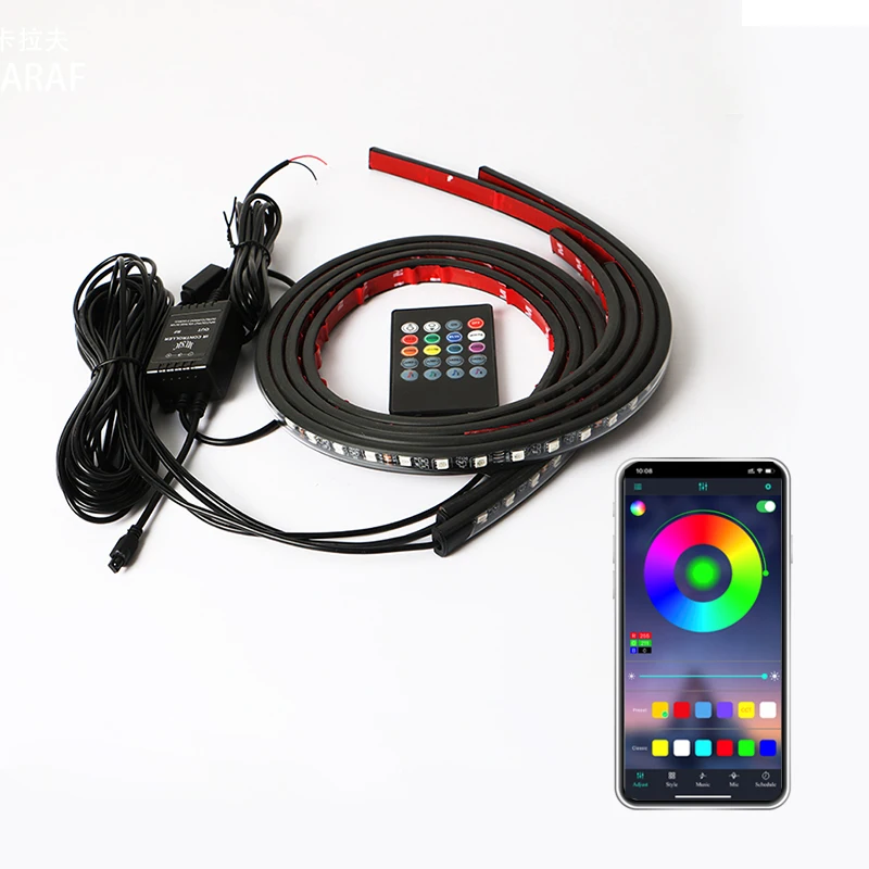 Car Charssis Flexible LED Strip Light LED Underbody Remote /APP Control RGB Neon Lights Ambient Atmosphere Auto Decorative Lamp photo 4