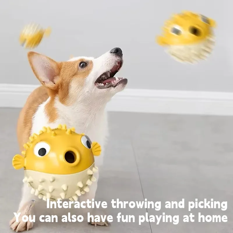 Interactive Bouncing Fish Treat Dispenser Dog Toy Slow Feeder Puzzle Self Play Boredom Relief For Dogs And Cats Pet Toys Home photo 3