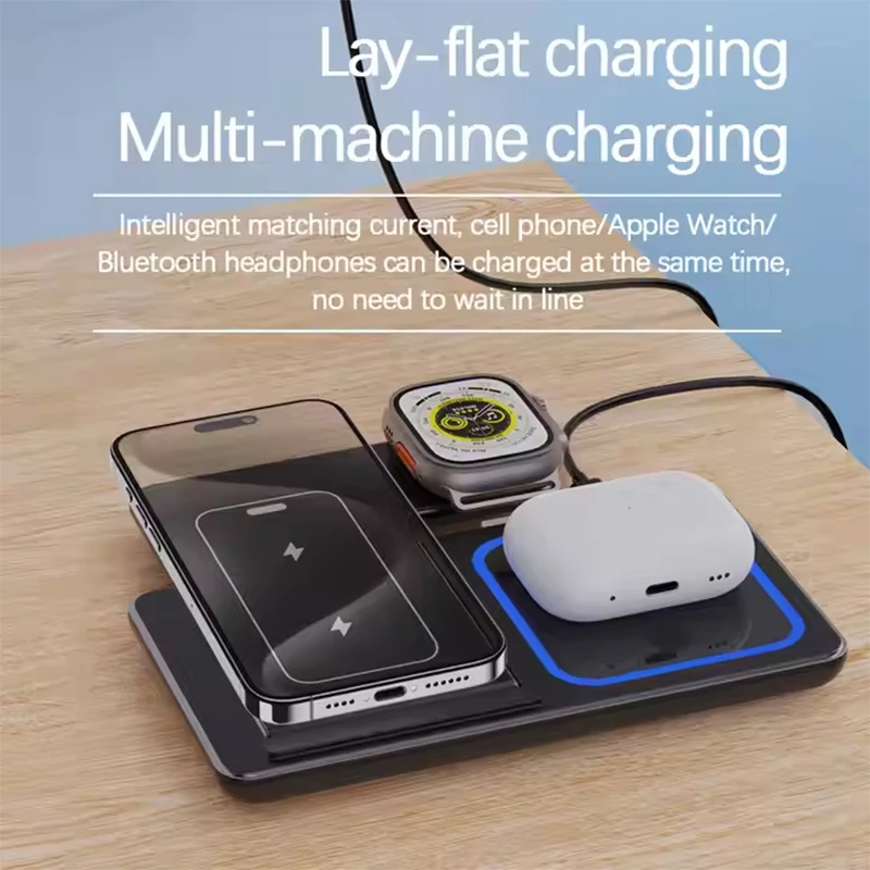 Hot Selling 15W 3 in 1 Wireless Charger for QI2 Fast Magnetic Charging Stand Holder for iPhone Samsung Xiaomi Huawei OPPO photo 6