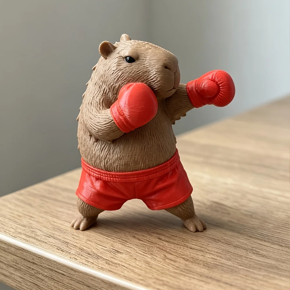 Cute Capybara Ornament, Desktop Office Decoration, Car Decor, Creative Animal Model, Collectible Figurines, Car Ornament photo 3